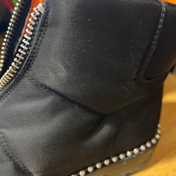 Womens Alexander Wang Cooper Black Orange Quilted Beaded Trim Bootie 39 US/8.5 - Picture 16 of 16